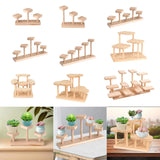 Wooden Display Riser Desktop Display Rack Practical Decorative Collectibles Display Shelf for Jewelry Figurines Toys Cosmetic