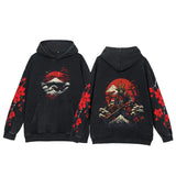 Y2K Anime Hoodies Men Ukiyoe Oversized Loose Vintage Acid Wash Hooded Sweatshirt Women Goth Harajuku Cotton Long Sleeve Pullover