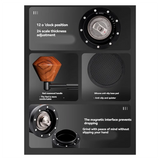 B82B-Coffee Bean Grinder,CNC Fine Steel Grinding Core, Hand-Cranked Portable Folding Coffee Mill