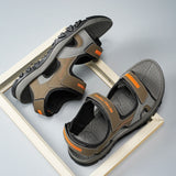 Summer New Sandals Men's Water Beach Breathable Quick Drying Shoes Comfortable Flat Bottom Non slip Sandals Driving Shoes