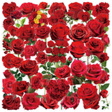 50 Pcs Transparent Flower & Plant Stickers - PET Decorative Craft Supplies for Journals, Notebooks, Tablets(Anime Worlds Store)