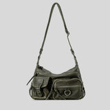Annmouler Designer Women Shouler Bag Large Capacity Crossbody Bag Casual Soft Pu Leather Messenger Bag Multi-pocket Purses