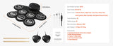 SucceBuy Electric Drum Set 7-Pad / 9-Pad Roll-up Drum Practice Pad Electronic Drumset Portable Instrument Toy for Kids Ages 3+