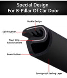 2pcs Car B-pillar Sealing Strip with Steel Bar Car Door Edge Seal Strip Car Rubber Weatherstrip Sound Insulation Sealing Strips
