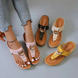 Summer Sandals Women 2026 Big Size Platform Sandals Wedges Flip Flops Shoes Comfortable Slippers Ladies Non-Slip Open Pantuflas