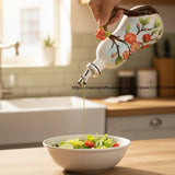 Hand-Painted Ceramic Seasoning Bottle Bird Flower Fruit Soy Sauce Vinegar Oil Bottle Coffee Table Wine Cabinet Decoration