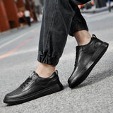 Genuine Leather Men Skateboard Shoes Youth Sneakers Designer Brand Vulcanize Footwear Fashion Male Casual Shoes New Trend Flats