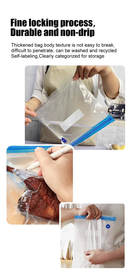 handheld vacuum sealer for Food Storage，Portable  vacuum sealer，Avoid cross contamination of food+ 50  vacuum seal bags