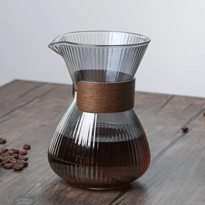 Hand Brewed Glass Coffee Sharing Pot Barista Tools Household Filter Coffee Pot Set Coffeeware Teaware Coffe Accessories