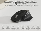 Rapoo MT760/MT760Mini Multi-mode Rechargeable Wireless Bluetooth Mouse Ergonomic 4000 DPI Support Up to 4 Devices Office Mice