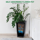 2pcs Planters Outdoor Indoor Planter Pots, High Front Porch Planter Pots with Drainage Holes Auto Watering, Convenience Instill