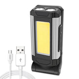 1/2/4PCS Magnetic COB Work Light USB Rechargeable LED Flashlight Portable Lantern Camping Light Type-C Power Bank Function Lamp