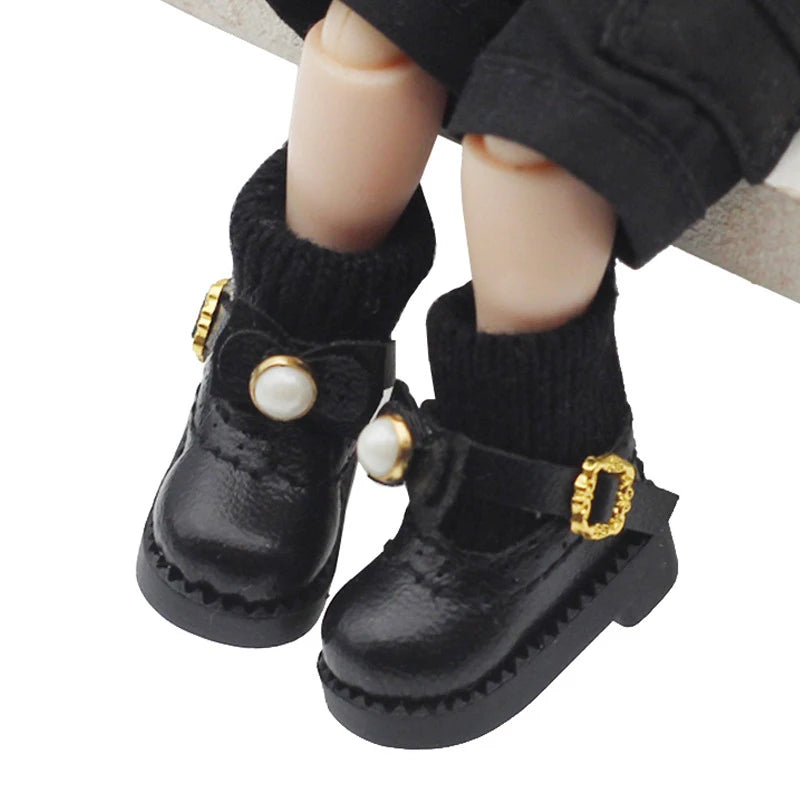 1 Pair Doll Boots Ob11 Shoe Baby New OB11 Shoes Doll Shoes 1/12 Shoes BJD Doll Boots