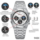 CHENXI Business Quartz Man Wristwatch Multi-function Luminous Calendar Men's Watches Waterproof Chronograph Stop Watch