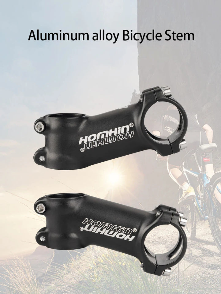 Homehin Adjustable Bicycle Handlebar Stem Ultralight 7/17 Degrees Bike Stems 31.8*45-120mm Positive Negative Vertical Handle