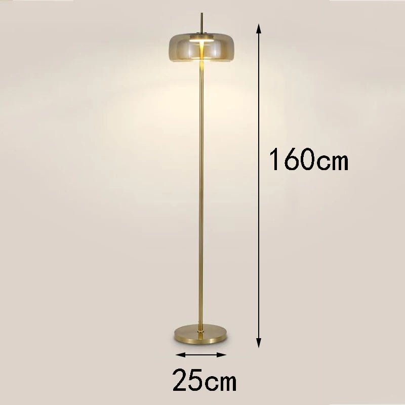 Modern LED floor lamps for living rooms and bedrooms, with adjustable three-color temperatures