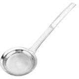 Multi-Functional Hot Pot Fat Skimmer Spoon, Stainless Steel Fine Mesh Strainer for Grease, Foam & Food Residue Removal