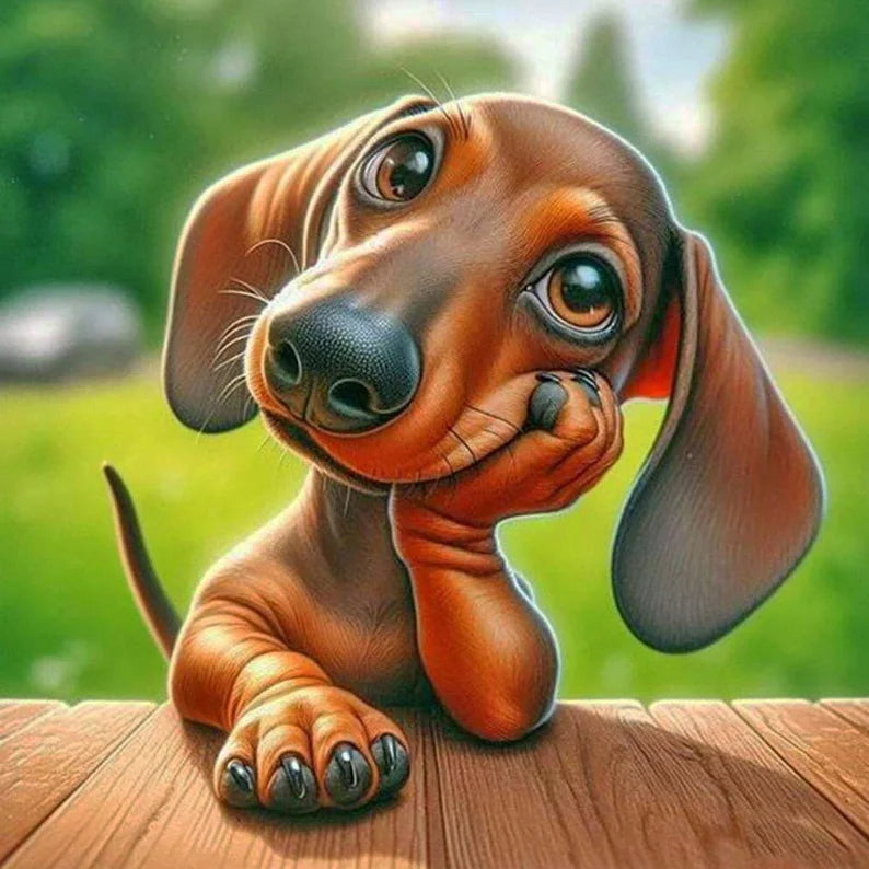 Huacan New Arrivals Diamond Painting Animal Dog Diy Full 5d Mosaic Flower Rhinestone Pictures at Home Decor Craft Kit