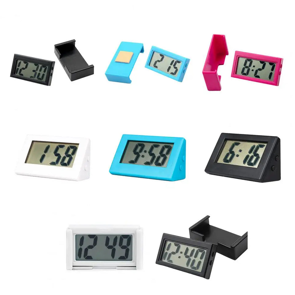 Electronic Clock Car Dashboard Student Exam Study Mini LCD Display Large Screen Table Desk Digital Clock Home