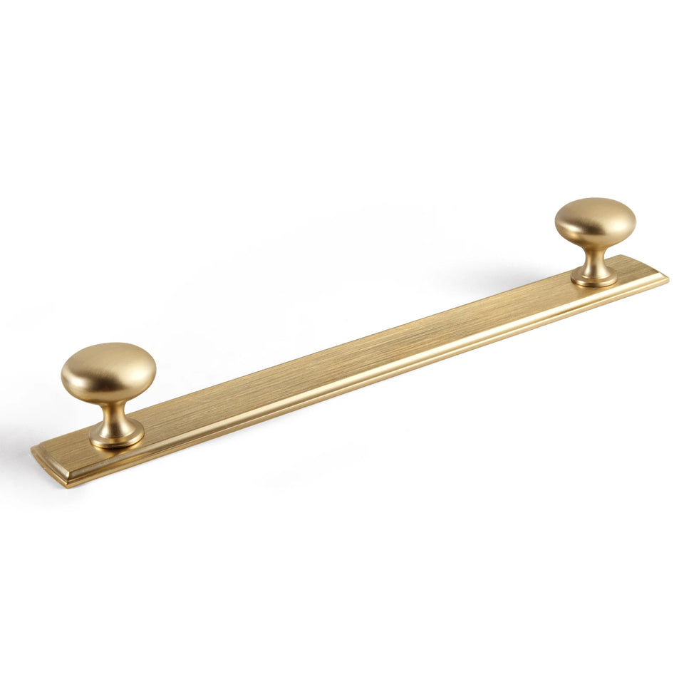 Antique Brass Handle with Backboard Vintage Cover Up Furniture Handle Drawer Cupboard Bar Pull Handle for Home