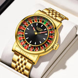LIGE Creative Luxury Mens Watches Roulette Game Dial Fashion Mens Watch Waterproof Luminous Quartz Wristwatches Rolling Ball