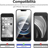 4PCS Full Cover Tempered Glass For iPhone 16e Screen Protector For iPhone16e Glass