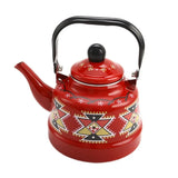 Classic Design Enamel Enamel Tea Kettle European Style Handmade Tea Pot Unbreakable No Whistling Water Kettle Restaurant