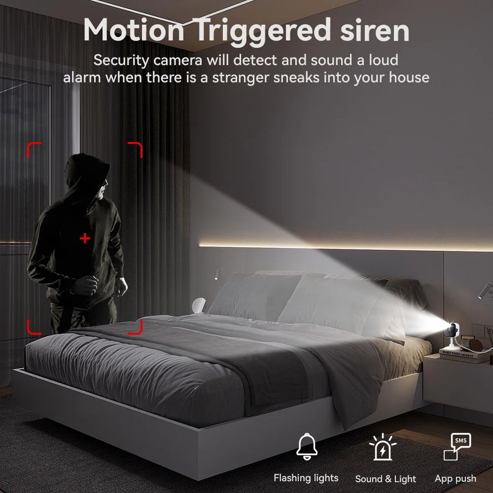 5MP HD Wifi Security Camera Mini Indoor Home Surveillance Camera Night Vision Two Ways Audio Human Detection O-KAM APP 5G IP CAM