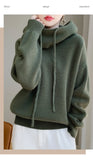 100% Australia Wool Women's Hooded Sweater Long Sleeve Pullovers New Arrivals Knitted Jumper Cashmere New In Sweatshirts Fashion