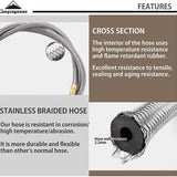 CAMPINGMOON Gas Accessories Gas Stove Adapter Extend Tube Stainless Steel BBQ Gas Stove Hose Burners Extension Tube For Camping