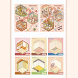 Collection of Miniature Scenes 3D Stereoscopic Hut Miniature Scene Stickers Hand Tent Landscape Stickers Children's Puzzle Toys