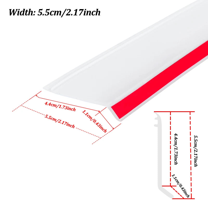 Transparent Waterproof Sealing Strip Window Water Blocking Bar Self Adhesive Door Under Draft Stopper Balcony Water Deflector