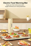 Electric Heating Plate Food Warmer Mat Silicone Dining Table Fast Warming Food Coffee Heater Tray Foldable Food Warming Plate