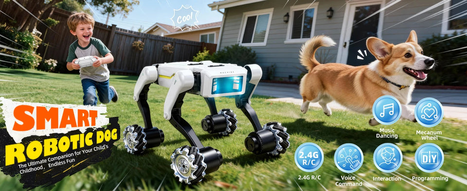 Electric RC Intelligent Robot Dog With Clip & Shoot Multifunction RC Mechanical Dog Voice Programmable Moves Bionic Smart Robot