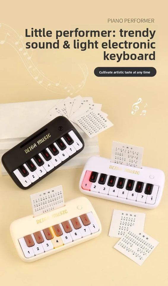 Portable 15 Keys Digital Keyboard Children Mini Electronic Piano Children Musical Instrument Educational Toys for Children Gift