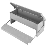 Treadle Chicken Feeder with Weatherproof Lid Rat Proof Chicken Feeder Metal Chicken Feeder for Chickens Ducks and Geese