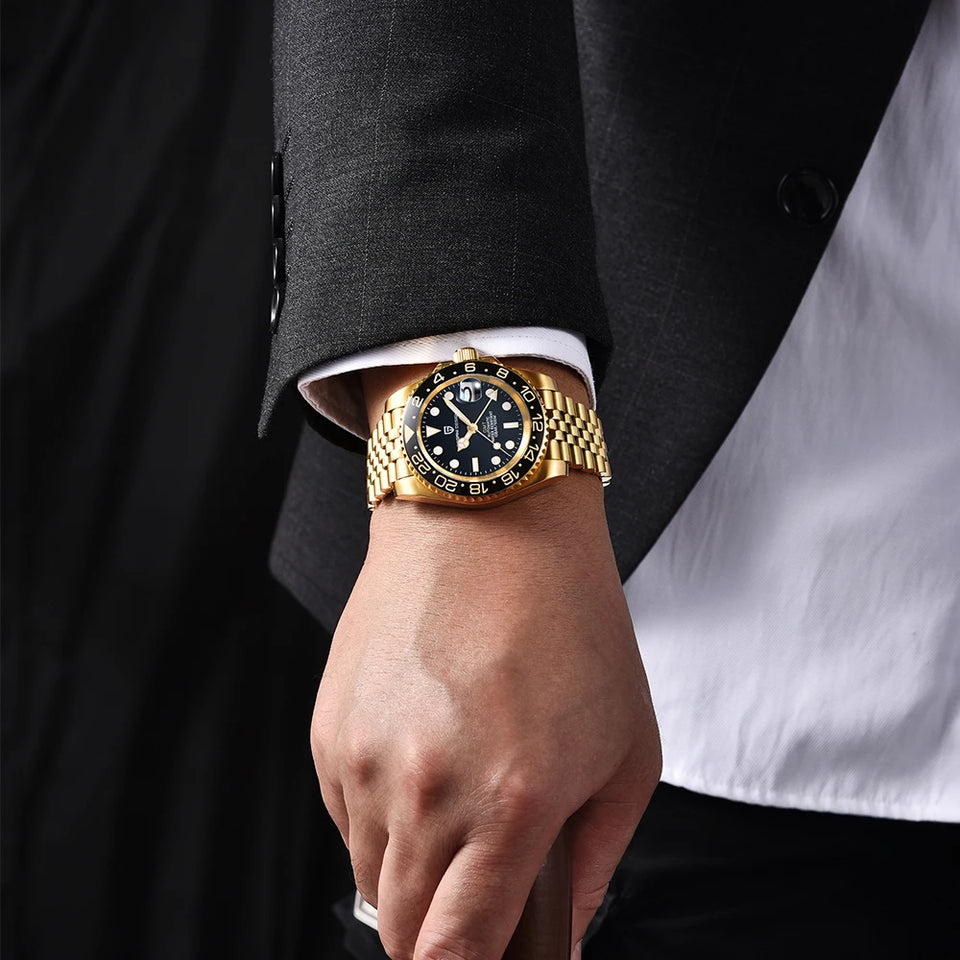 2025 PAGANI DESIGN New PD-1662 V5 Men Mechanical Watches Luxury Ceramic Bezel Automatic Watch 100M Waterproof GMT Watch for Men