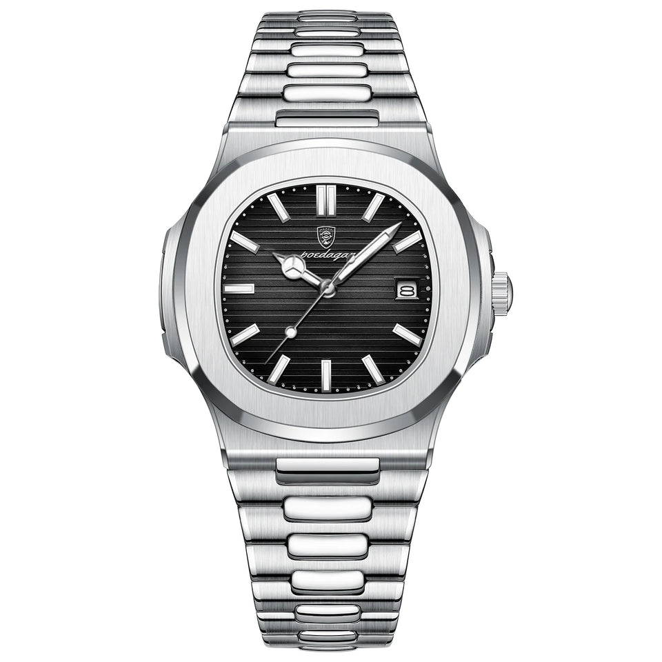 POEDAGAR Top Luxury Brand Man Watch Sports Waterproof Luminous Date Men Wristwatch Square Dial Quartz Men's Watches High Quality