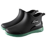Couples Short Rain Shoes Fashion Light Waterproof Shoes Non-Slip Sports Korean Rain Boots