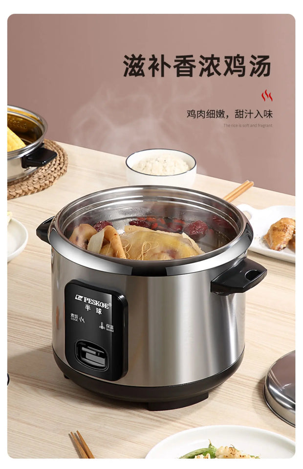 new style 316 stainless steel old-fashioned rice cooker household small cooking 1-2-3-4-6 people 5L porridge soup rice cooker
