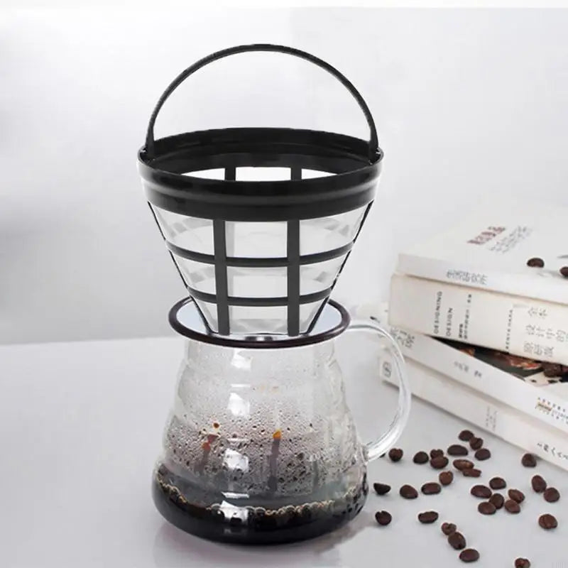 U0DE Coffee Filter with Handle Coffee Maker Household Coffee Basket Fiter