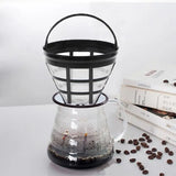 U0DE Coffee Filter with Handle Coffee Maker Household Coffee Basket Fiter