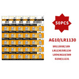 AG10 LR1130 1.55V Button Batteries (4-100PCS) - Alkaline Coin Cell for Watches,Calculators,Lasers, Toys - LR54 L1131 SR1130 389A