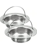 2 Pcs Stainless Steel Sink Strainer, Clog Prevention Filter, for Kitchen Bathroom Drain, Easy to Clean