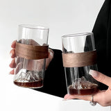 Japanese-style glass retro ethnic wind high temperature resistant Mount Fuji tea cup home snow mountain cup coffee cup