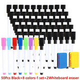 100/5Pcs Dry Erase Whiteboard Markers Set, Washable Pens with Magnetic Eraser for Office Whiteboards & Art Supplies