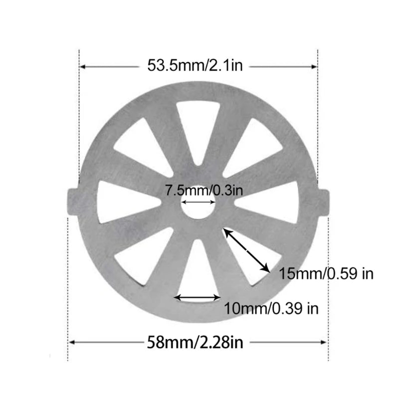 Meat Grinder Pinion Mixer Spare Parts Meat Grinder Knife Stainless Steel Grille for Food Grinder Accessories Kitchen Tool