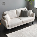 Furniture White Living Room 2 Seater Modern Nordic Scandinavian Upholstery Small Comfy High Quality