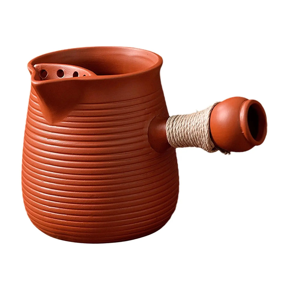 Chinese Ceramic Teapot Loose Leaf Tea Pot Tea Kettle with Anti Scald Handle for Hotel Tea Lovers Gift Home Camping Kitchen