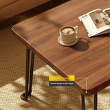Modern Simple Foldable Dining Table Home Living Room Portable Rectangular Study Table for Small Apartment Bedroom Balcony